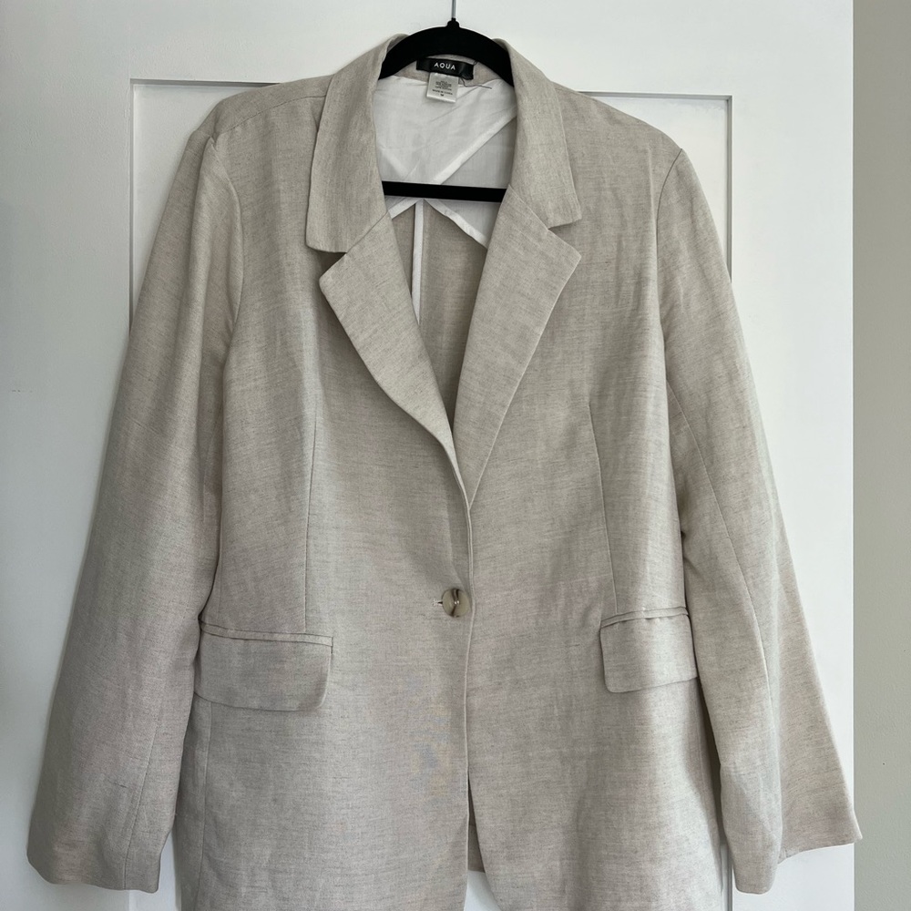 Cream linen blazer
